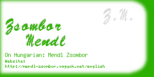 zsombor mendl business card